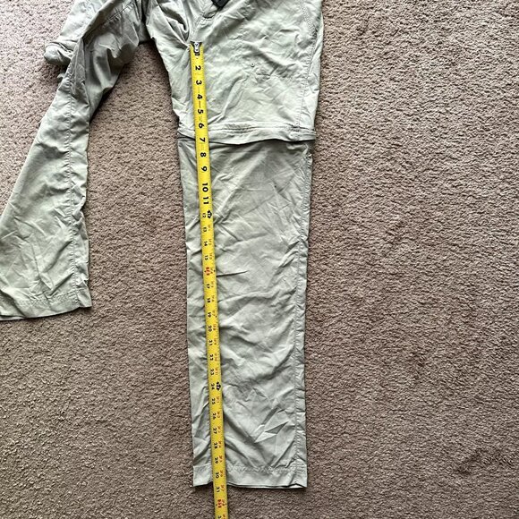 Columbia Pants Womens 4 (30x30) Nylon Titanium Omni Dry Mid Rise Zip Off Belted - Picture 11 of 14